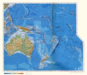 карта Австралии и Океании